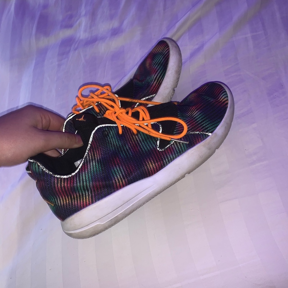 Reflective colorful Jordan’s.